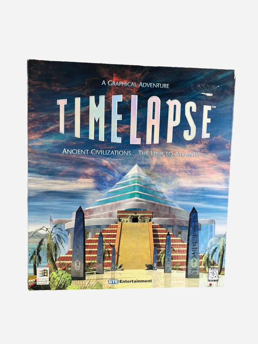 Timelapse PC Big Box CD-ROM 1996 GTE Windows 95 Atlantis Puzzle