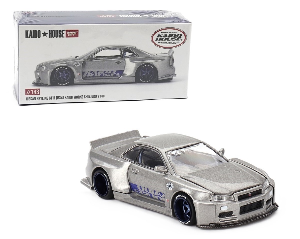 Kaido House 1:64 Nissan Skyline GT-R (R34) Kaido Works Shinjuku V1