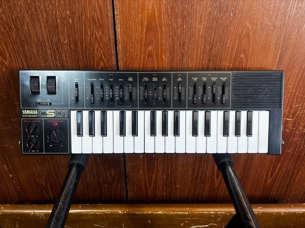 Yamaha CS01 rare black color vintage analog monophonic synthesizer