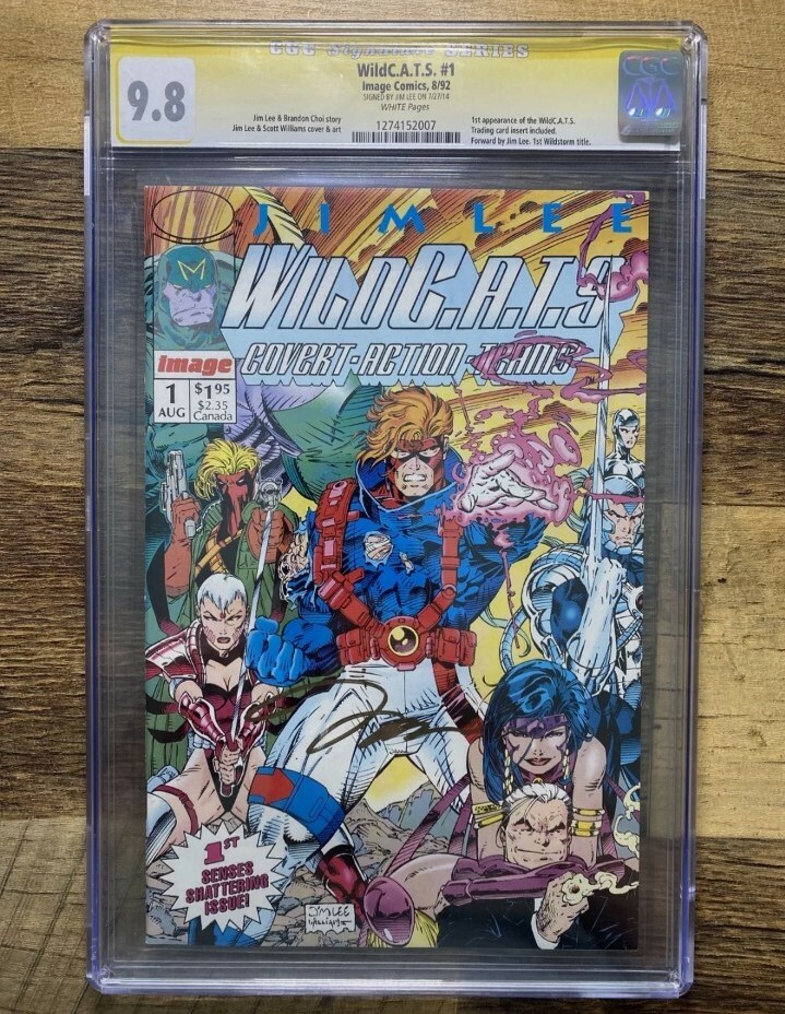 Wildcats 1 CGC 9.8 Signed Jim Lee Rare 1st appearance Image Comics