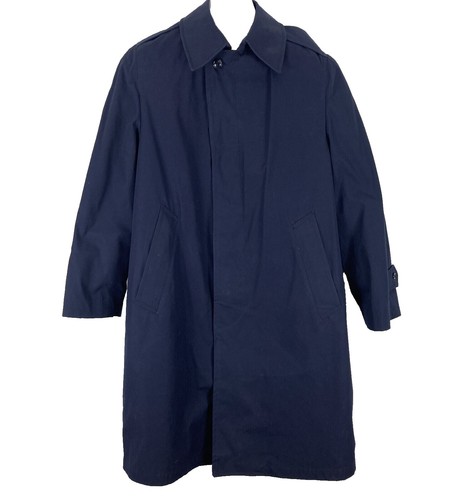 VTG US Air Force USAF Military Blue 100% Wool Trench Coat OVERCOAT
