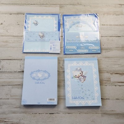 Vintage 2000 Sanrio Hello Kitty Angel Blue Stationery Set