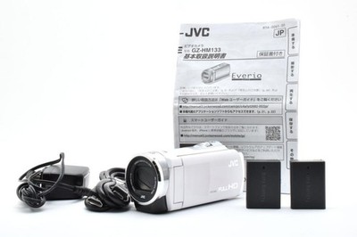 JVC Kenwood Everio GZ-HM133 White Camcorder Video Camera Full HD