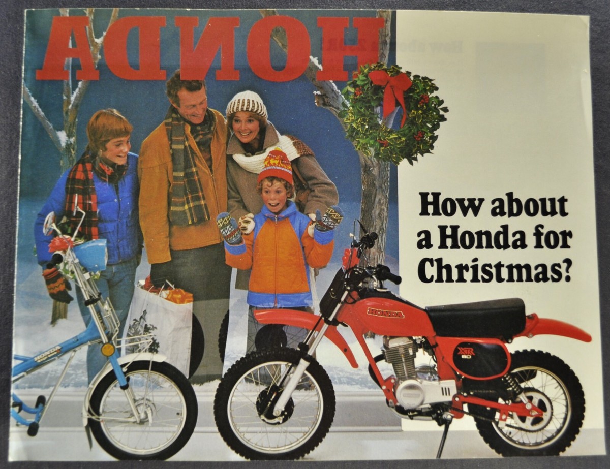 1979 Honda Motorcycle Brochure XR75 XR80 Z50R CT ATC 70 Excellent