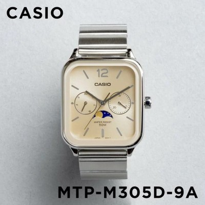 Casio MTP-M305D-9AV Moon Phase Quartz Men's Watch Gold Dial Analog