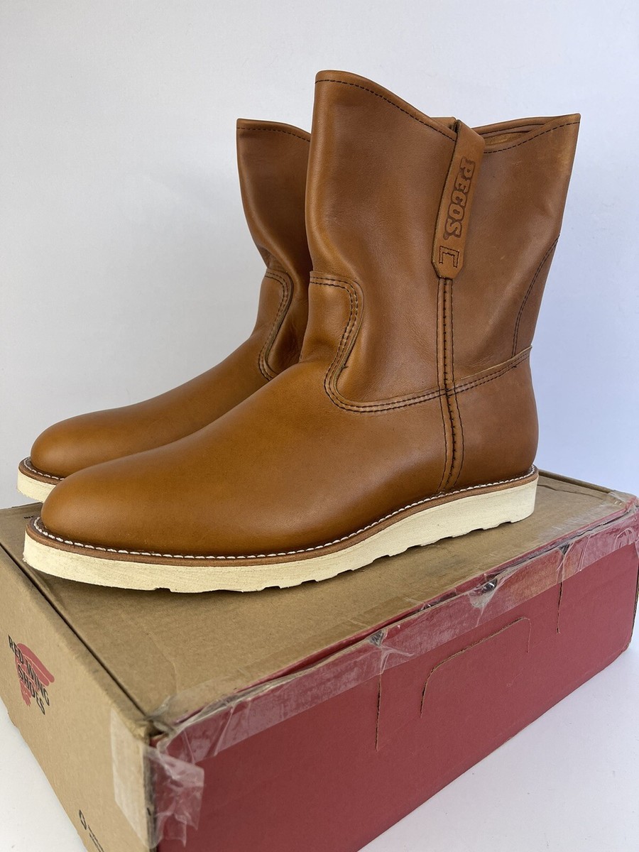 RED WING 866 PECOS Traction Tred 9” Pull On Leather Work Boots