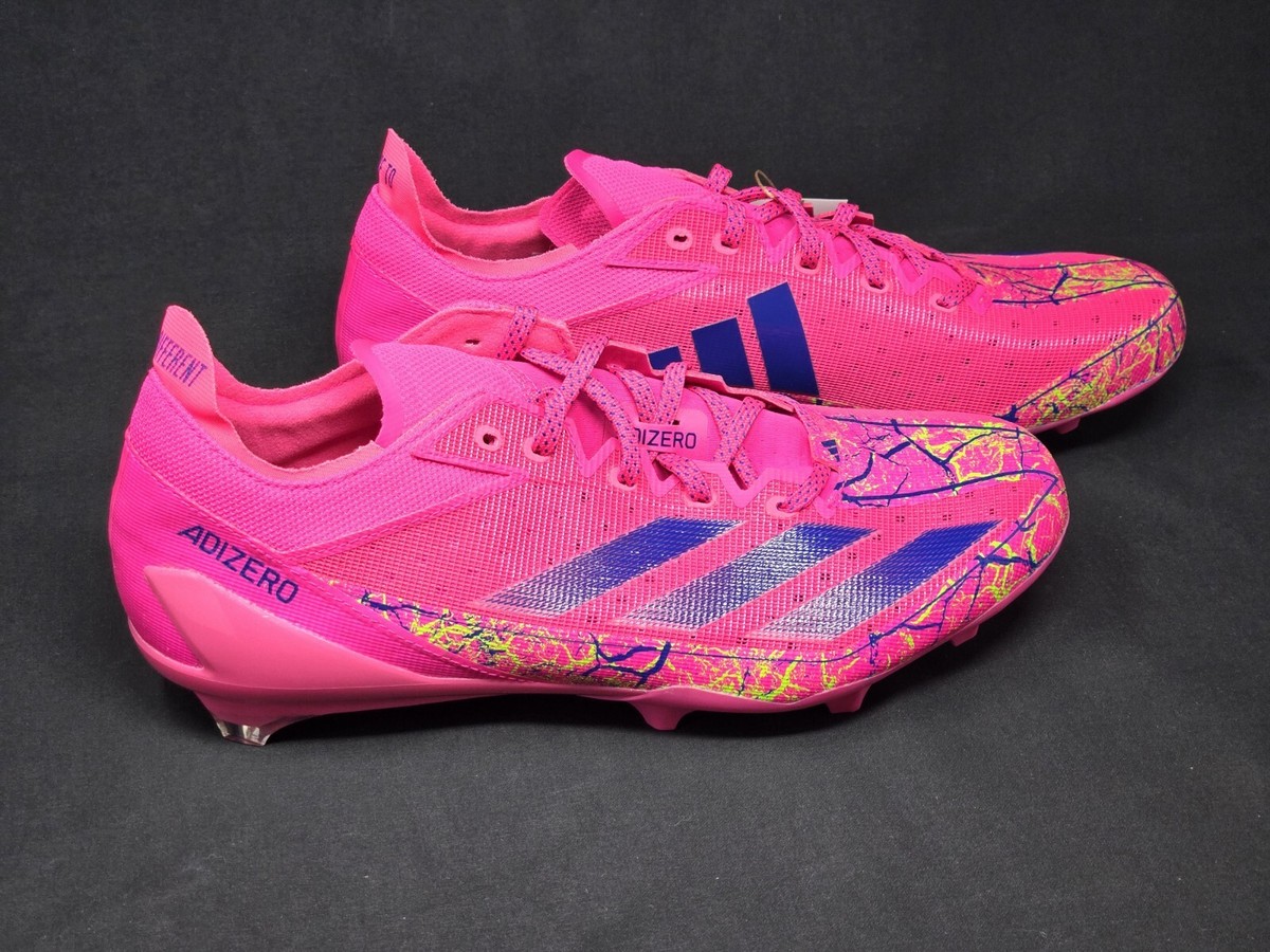 Adidas Adizero Zubaz Electric Football Cleats Shock Pink Purple