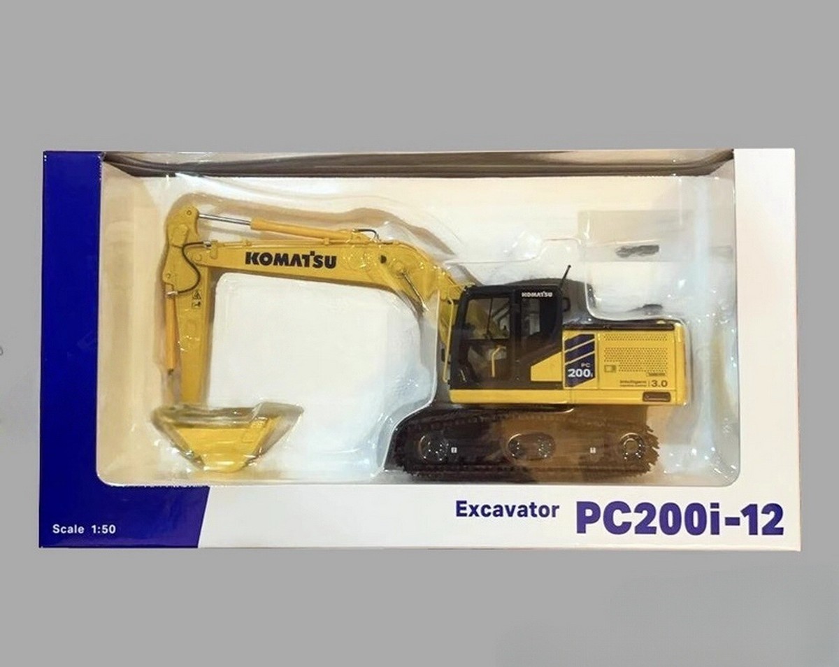 1/50 Scale KOMATSU PC200i-12 Hydraulic Excavator Diecast Model Toy