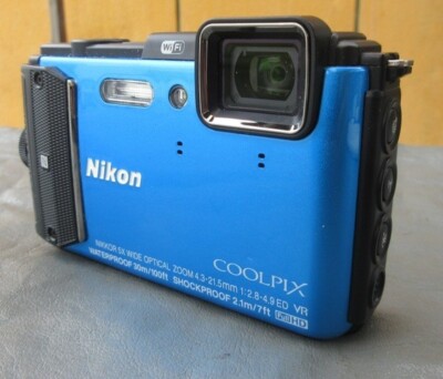 Nikon Digital Camera COOLPIX AW130 Waterproof BLUE UHD 4K | eBay