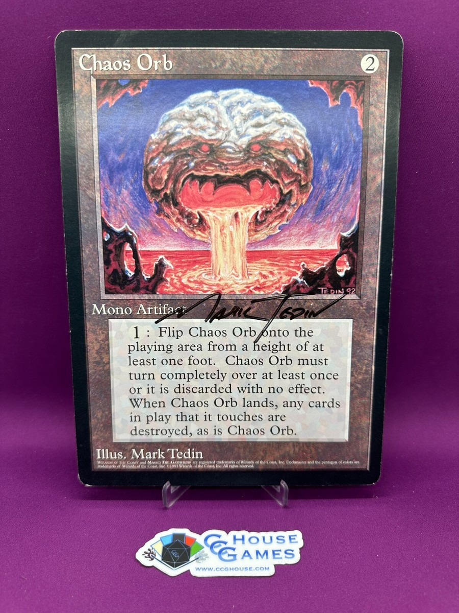 MTG Magic Chaos Orb 6x9 Oversized Promo Card Signed Artist Mark