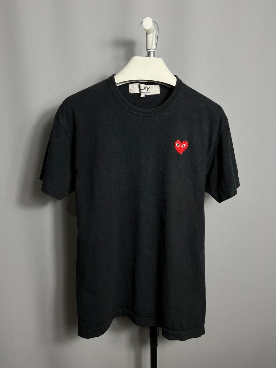 COMME DES GARCONS CDG PLAY RED HEART TEE MENS AZ-T108 Sz XL | eBay
