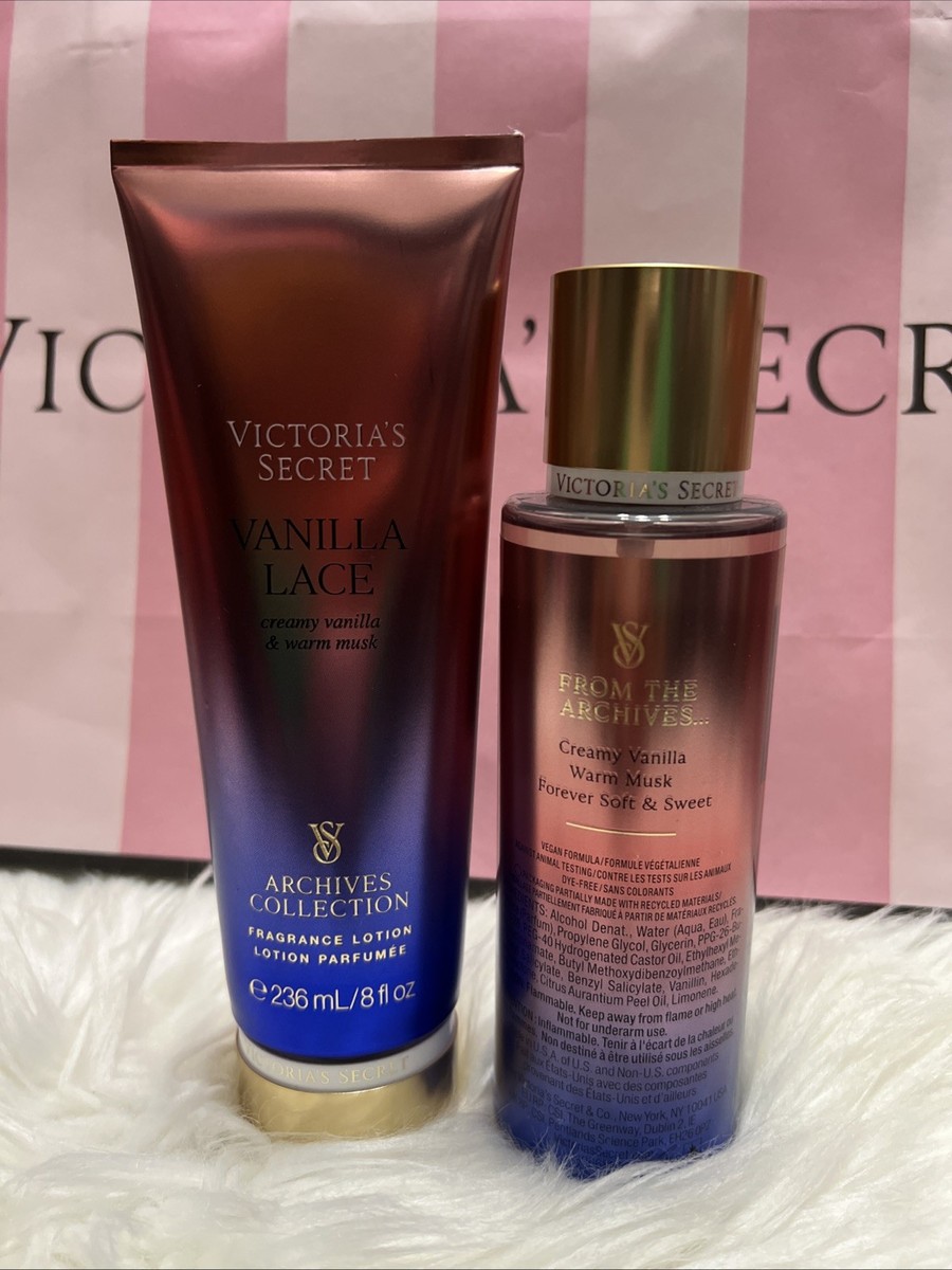 SET Victorias Secret Vanilla Lace Fragrance Body Mist & Lotion | eBay