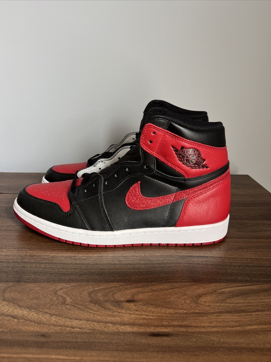 Nike Air Jordan 1 Retro High OG 2016 Bred Banned Black Red 555088