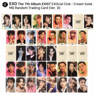 EXO 7th Album EXIST EXOcial Club Cream Soda MD Random Trading Card