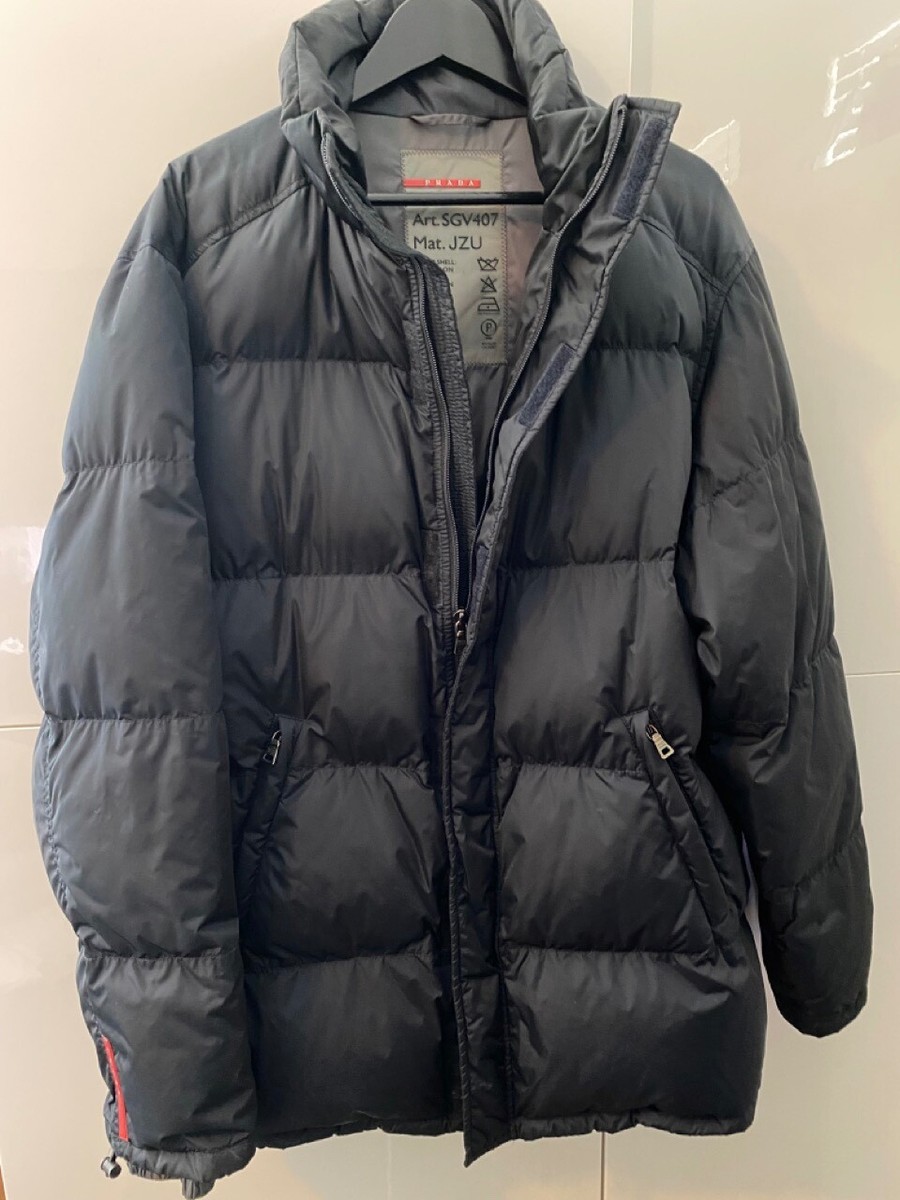 PRADA Sport blue down puffer jacket OG vintage size 50 | eBay