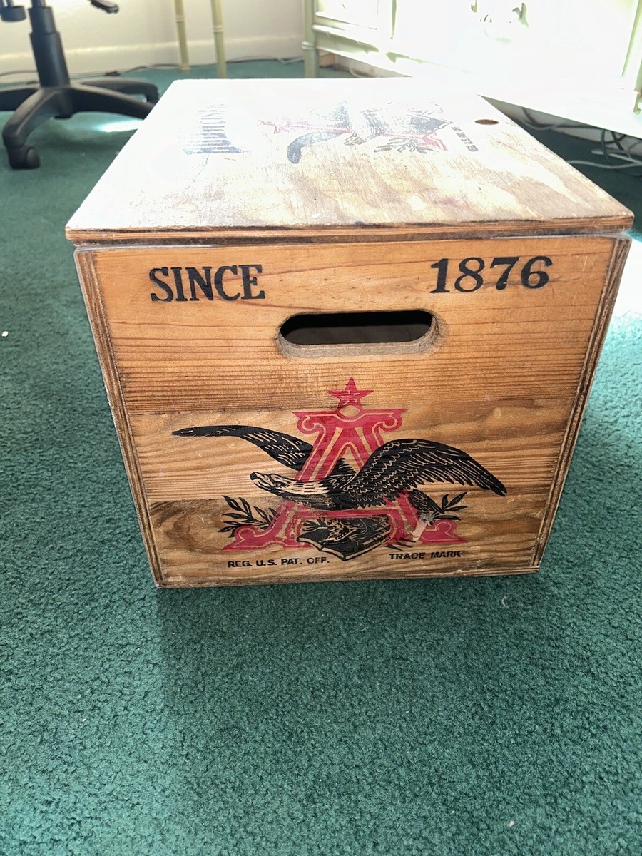 Vintage Budweiser Wooden Crate Box Centennial 1876-1976 Anheuser