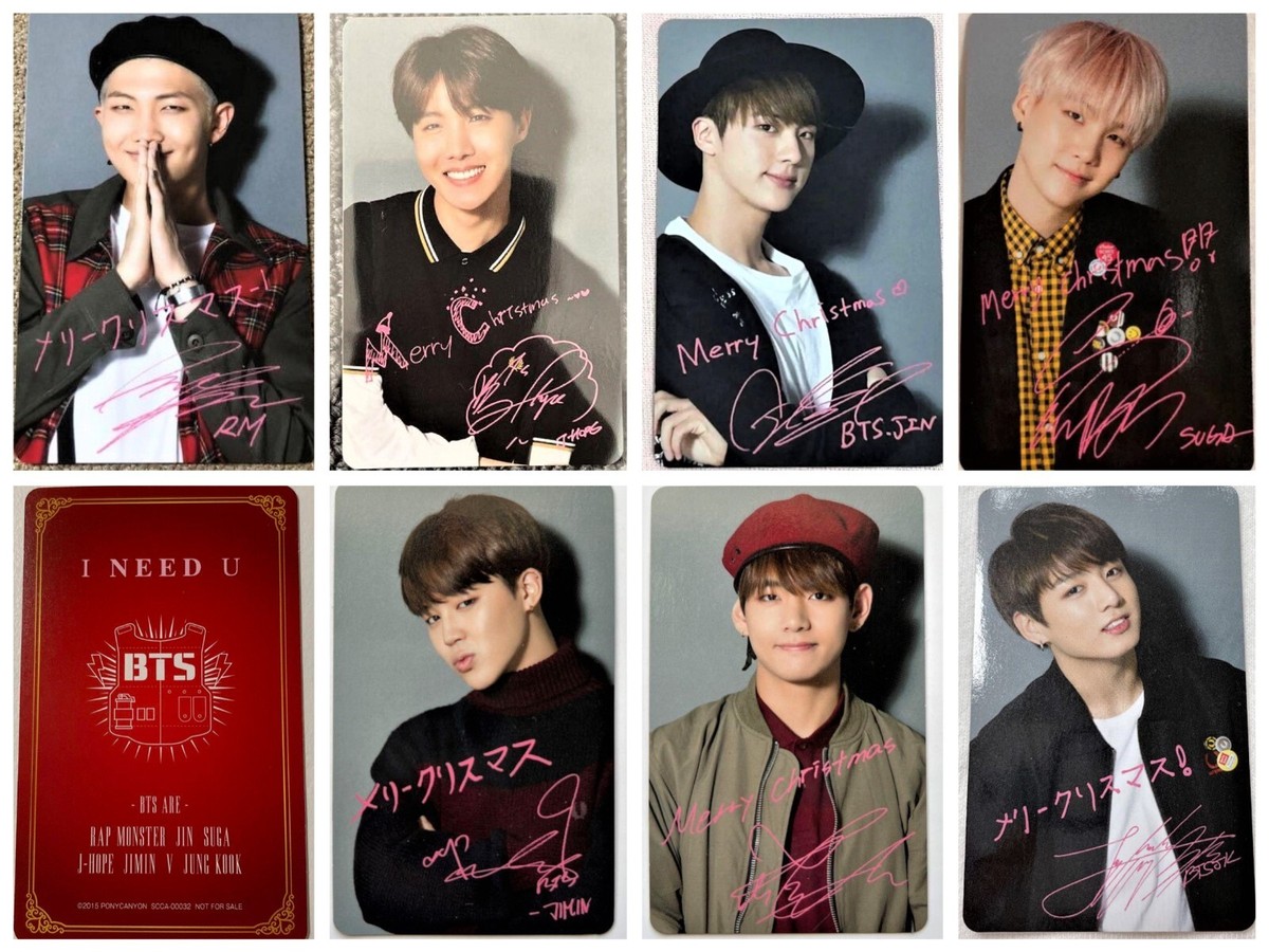 BTS Bangtan I NEED U Japan Christmas Limited Official Photocard