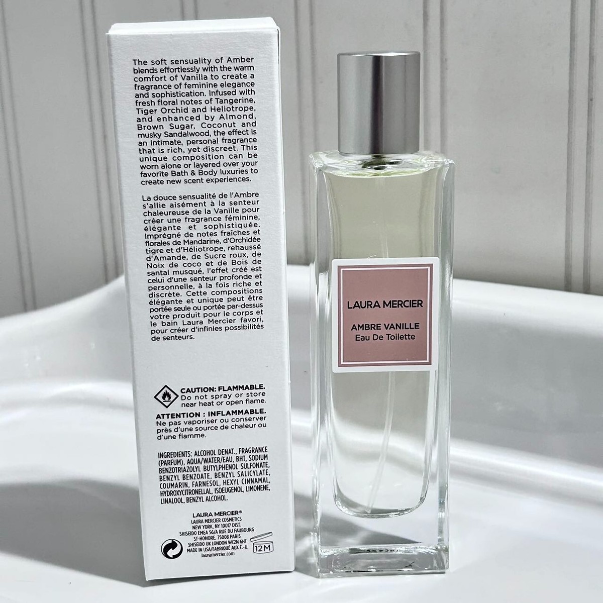 New Laura Mercier AMBRE VANILLE Eau de Toilette Spray Full size 50