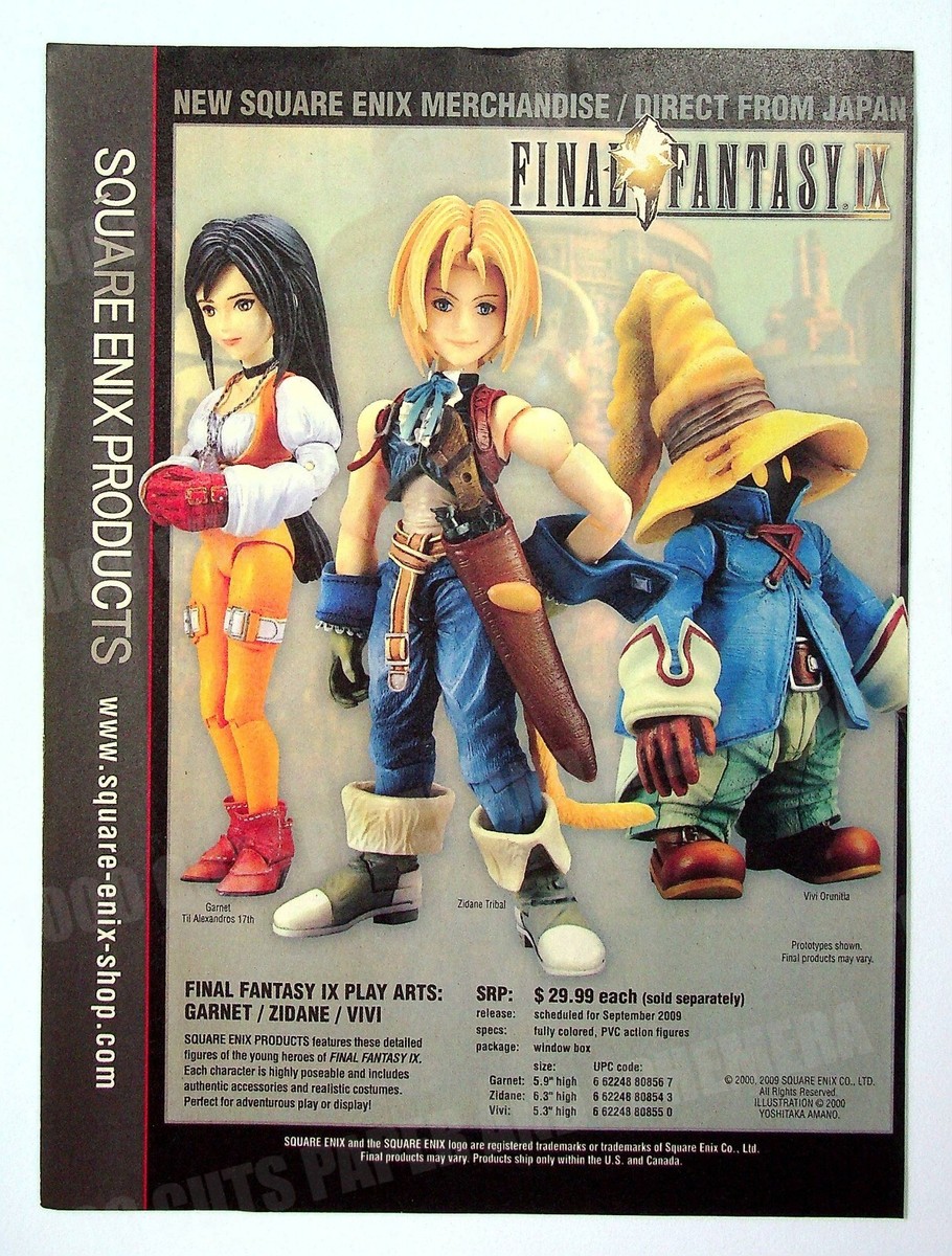 Final Fantasy IX Figures Square Enix 2009 Trade Print Magazine Ad