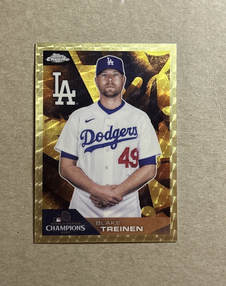 2025 Topps Chrome Baseball Blake Treinen Los Angeles Dodgers
