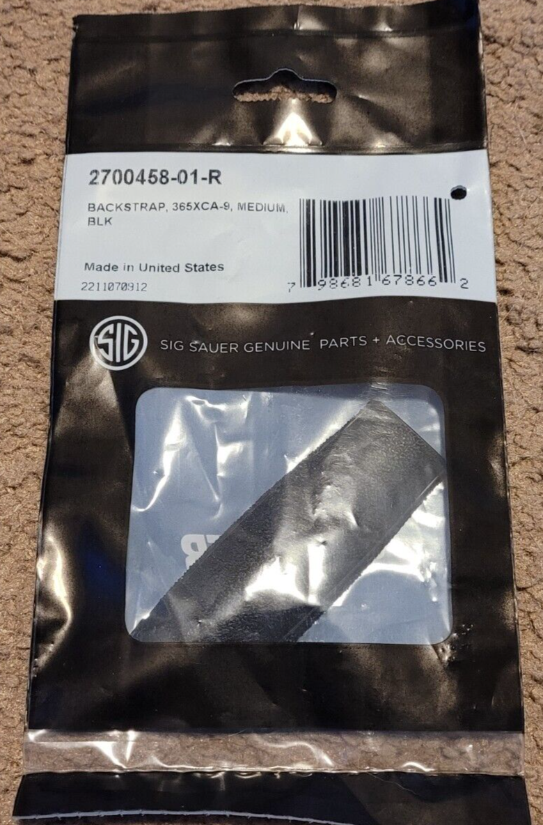 SIG SAUER X-Macro Backstrap Medium Black Replacement Grip Panel