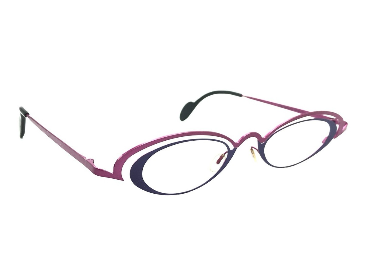 THEO Woman's Persian Pink Purple Oval Cat-Eye Eyeglasses Frames