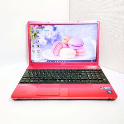 SONY VAIO Laptop Windows 11 SSD 258GB 4GB RAM Bluetooth Pink Red