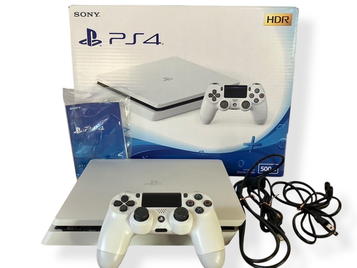Sony PlayStation 4 PS4 CUH-2200A Slim Glacier White Game Console