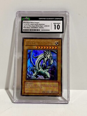Yugioh Legend Of Blue-Eyes White Dragon LOB-001 1st Edition Ultra