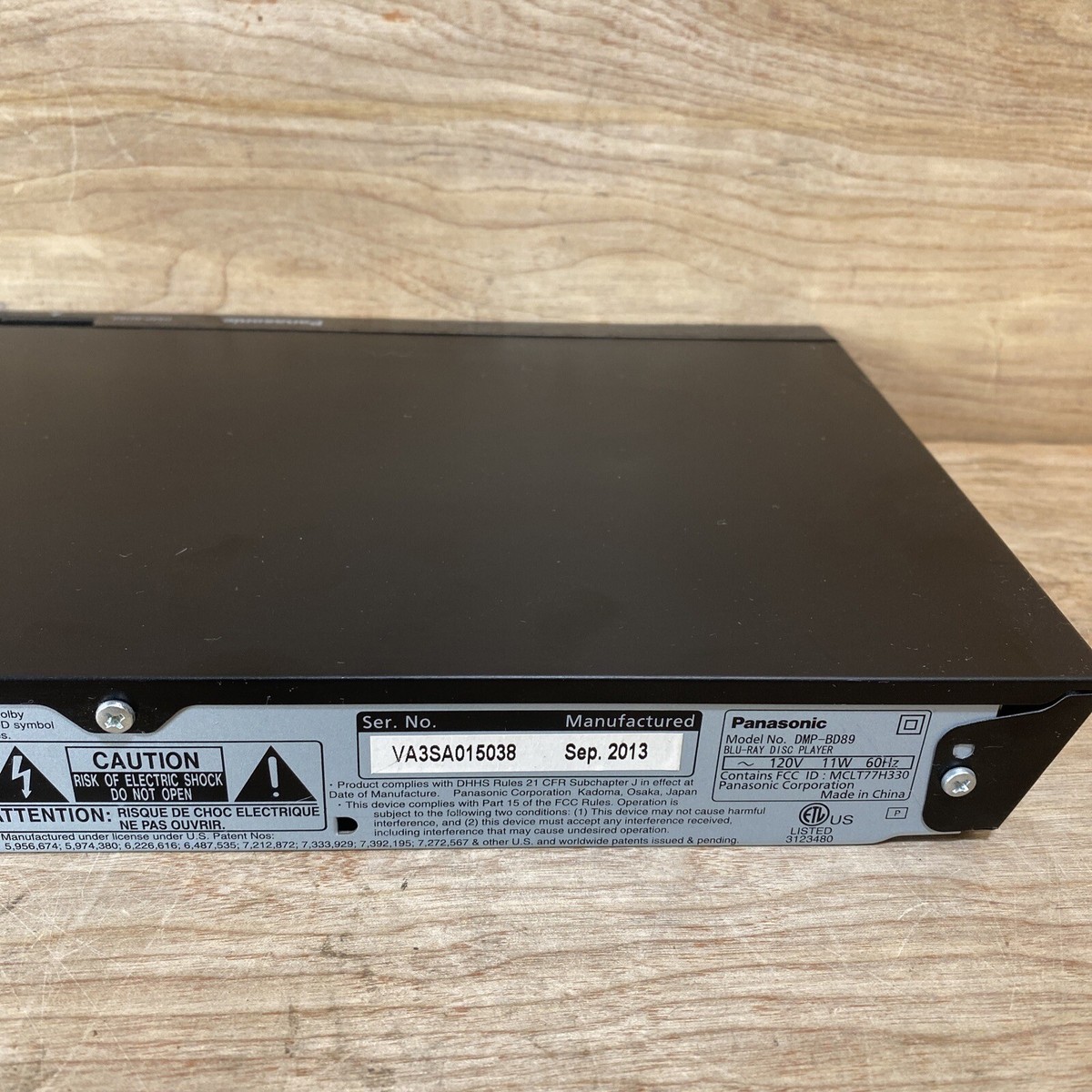 Panasonic DMP-BD89 Blu-Ray Disc Player NO Remote Tested & Works | eBay