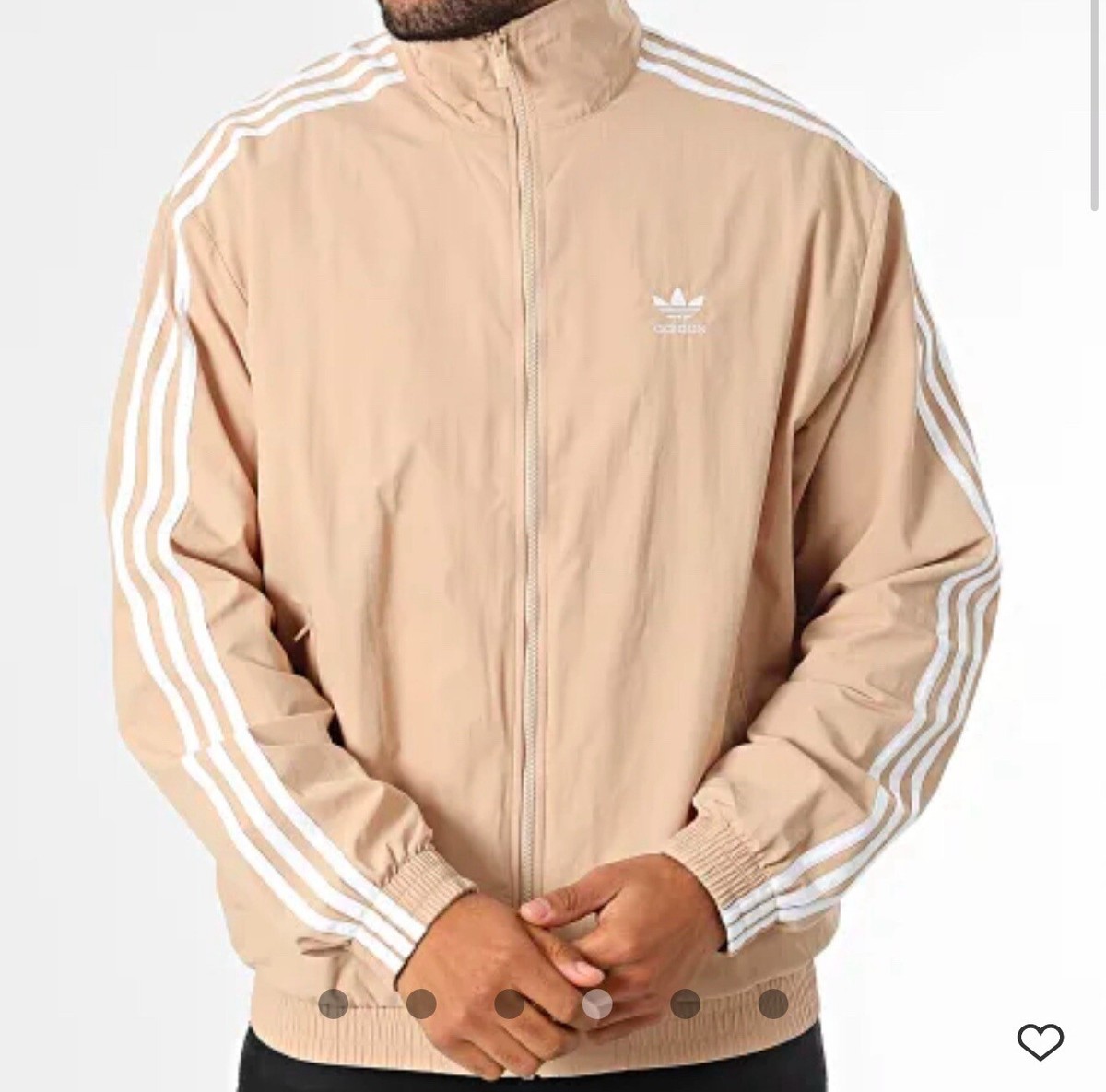 Adidas Originals Men's Magic Beige Woven Firebird Track Top Jacket