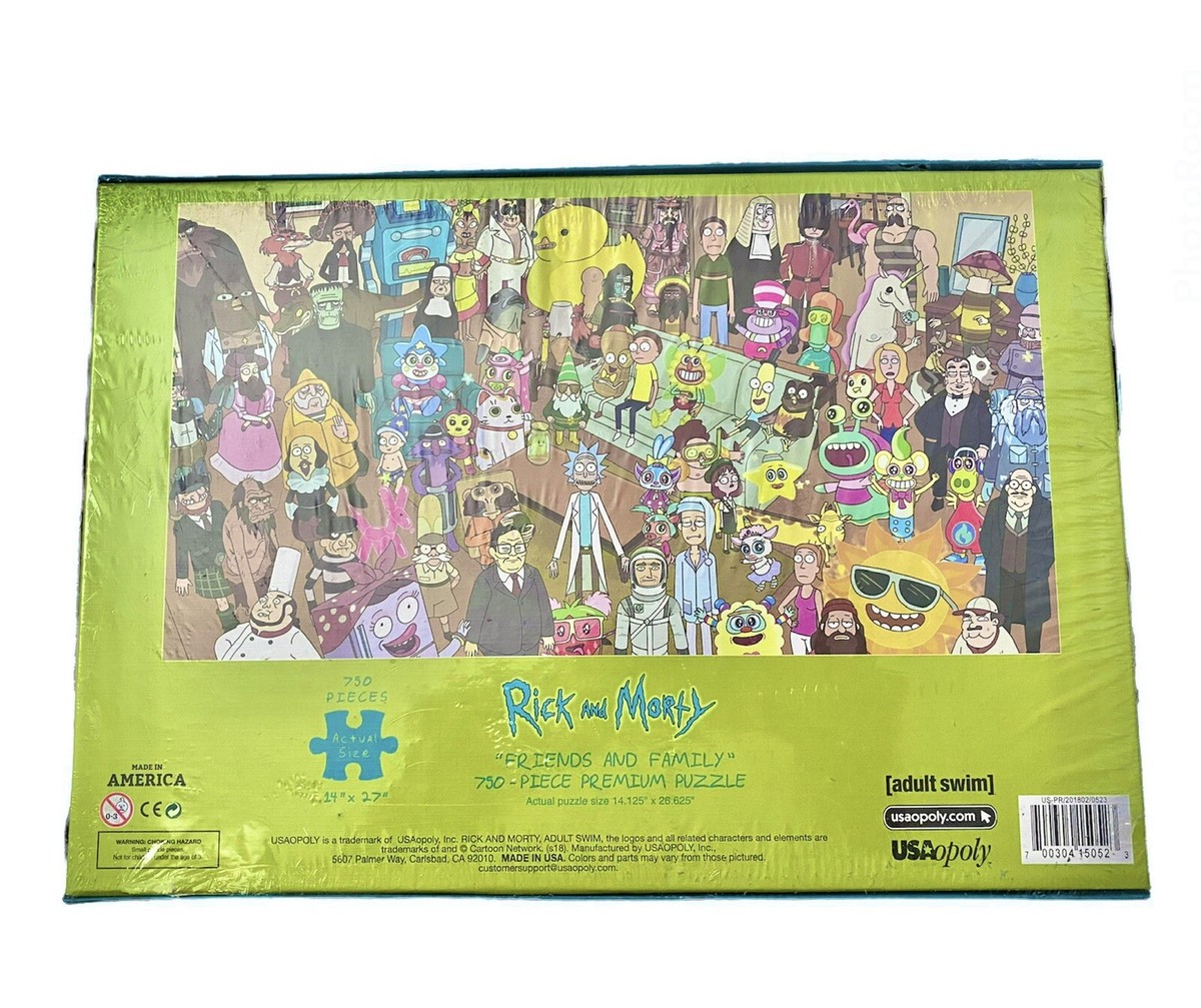 Rick And Morty Friends And Family 750 Piece Premium Puzzle Game