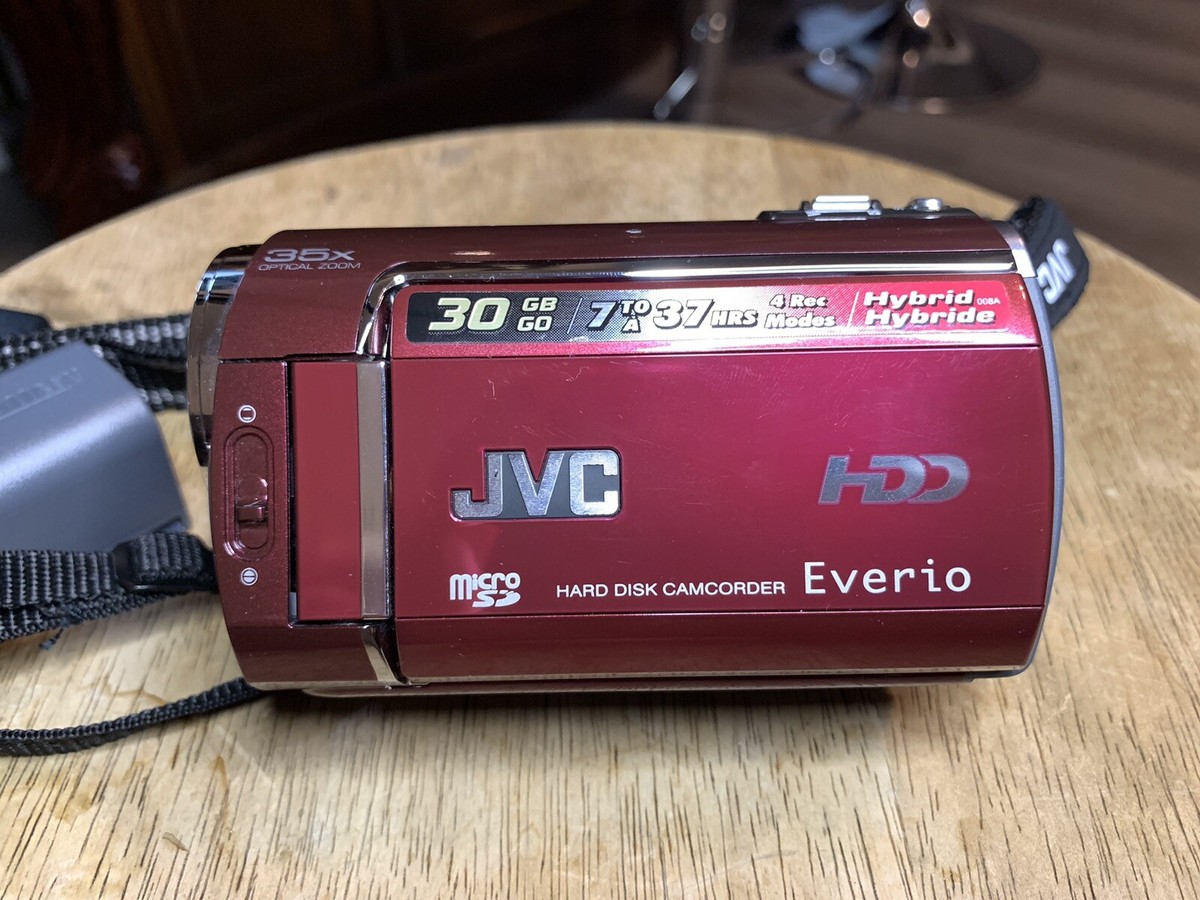 JVC Everio GZ-MG330RU 30gb Hard Disc Camcorder Video Camera Red NO