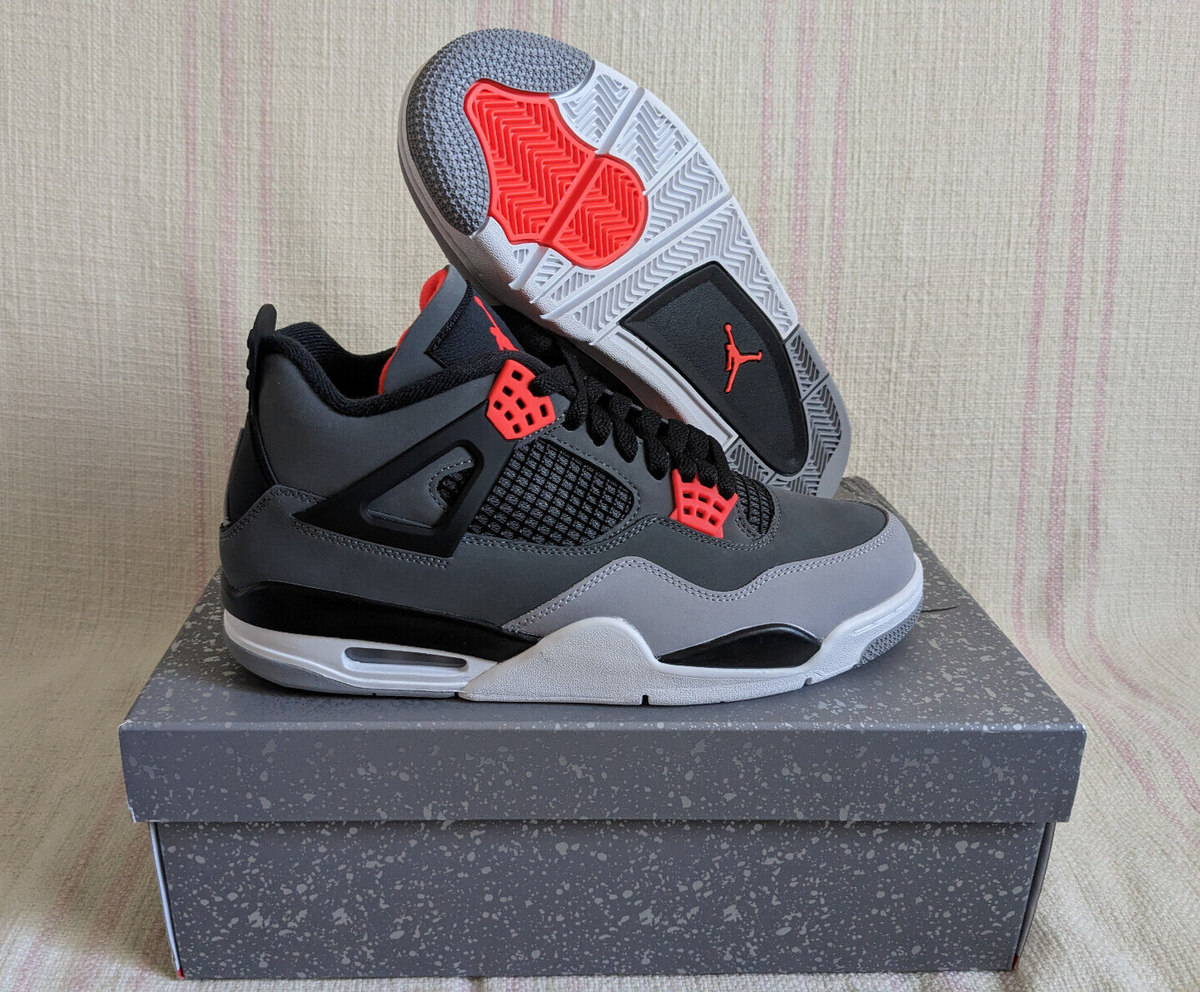 Air Jordan 4 Retro Infrared 23 Dark Grey Black AJIV DH6927 061 Men