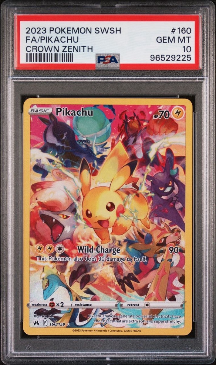 PSA 10 Pokemon Pikachu 160/159 Crown Zenith Secret Rare Full Art