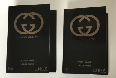 2 Gucci Guilty EDT Pour Homme Mens Samples Vials 0.05 oz Each | eBay