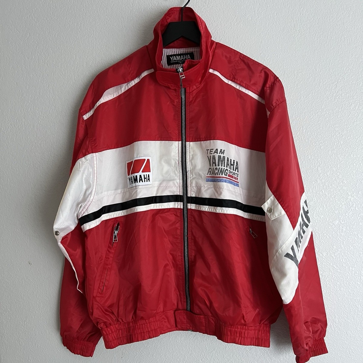 Vintage Yamaha Team Racing Jacket Size XL Red Windbreaker | eBay