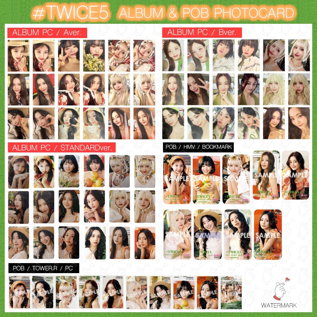 TWICE #TWICE5 JAPAN BEST ALBUM PHOTOCARD POB PHOTO CARD TOWER