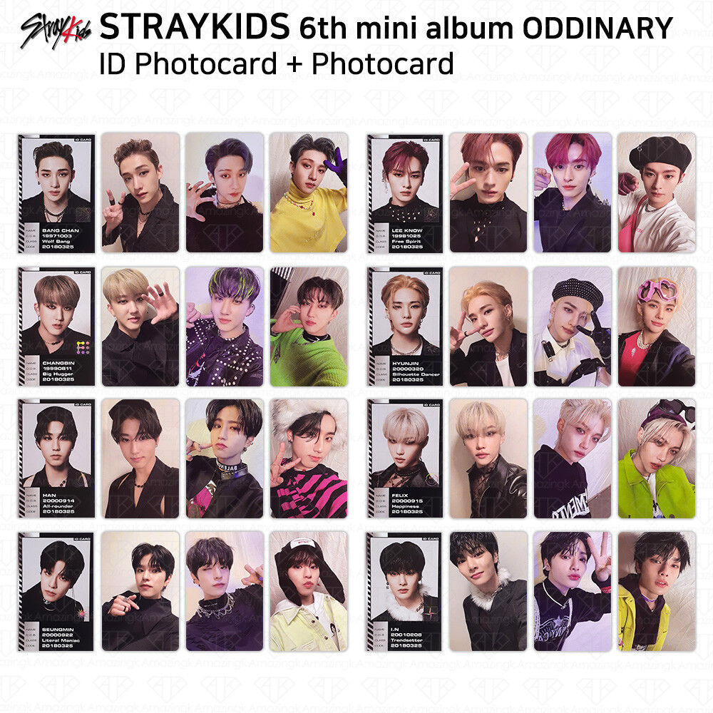 Stray Kids 6th Mini Album Oddinary Official ID Card Photocard KPOP