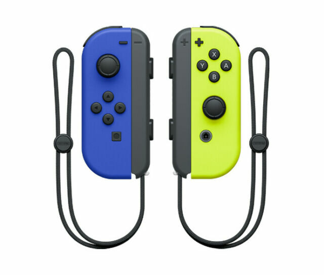 New Official Nintendo Switch Joy Con Blue Neon Yellow 45496882211