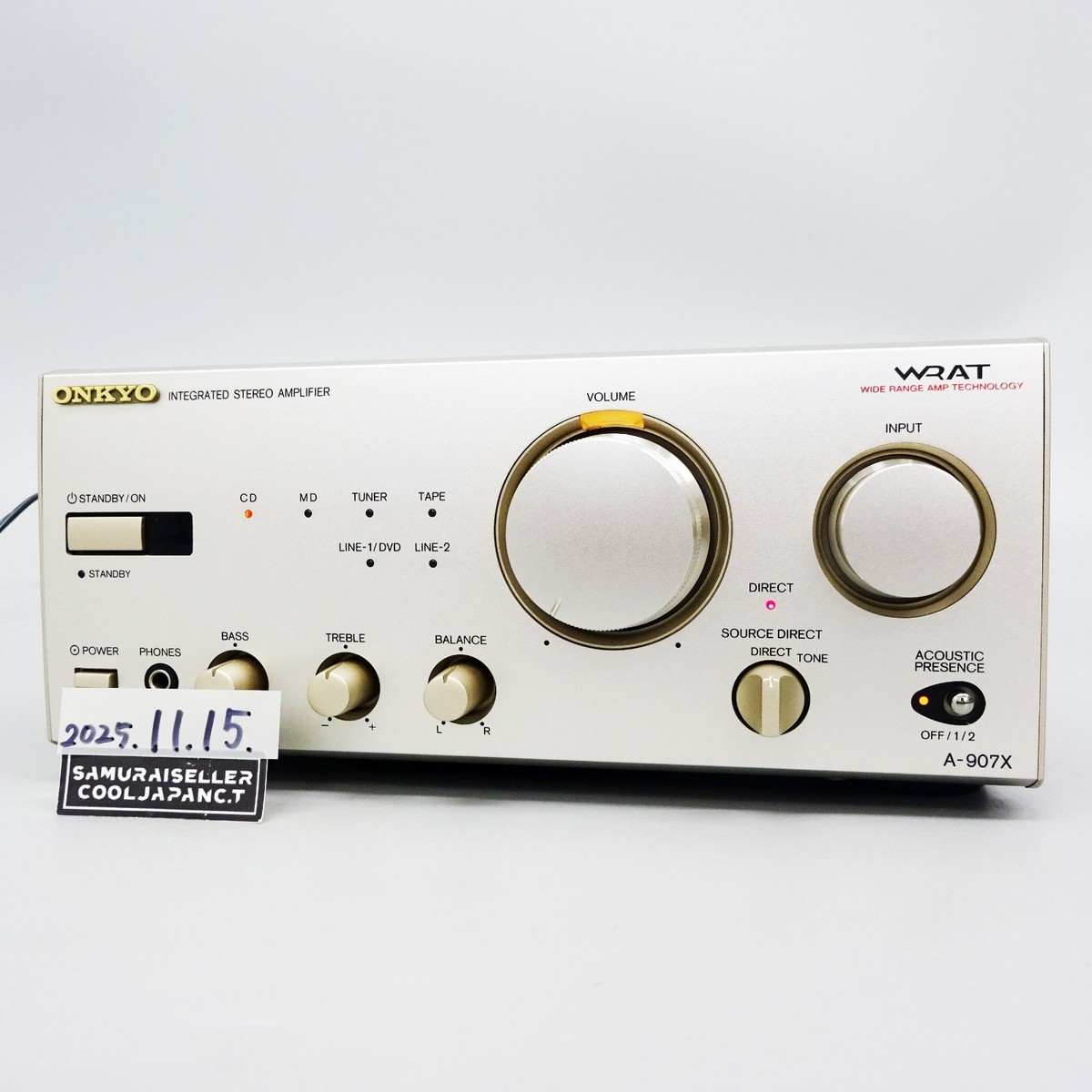 Onkyo A-907X Integrated Stereo Amplifier Transistor Silver Japan