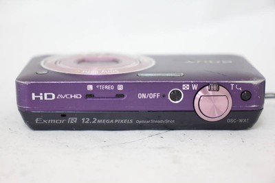 N.MINT SONY Cyber Shot DSC-WX5 Purple Digital Camera 5x Zoom 12.2