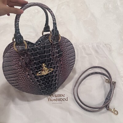 Vivienne Westwood purple Croco heart bag | eBay