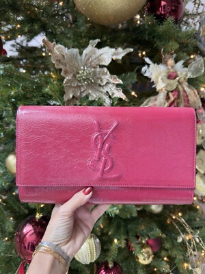 YSL Saint Laurent Patent Leather Large Belle de Jour Fleur