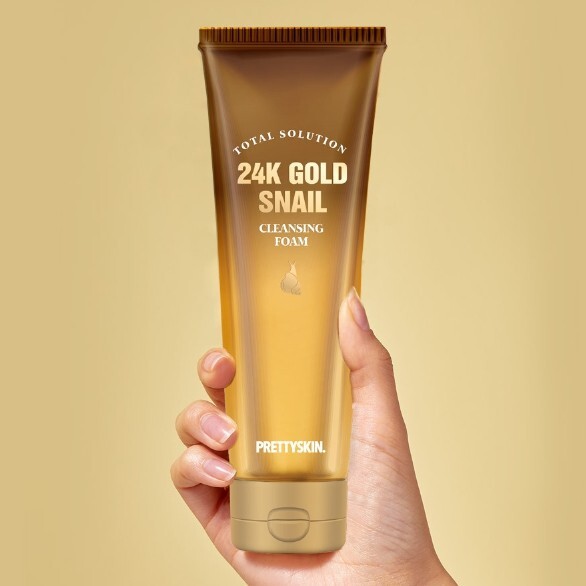 PRETTY SKIN Total Solution 24K Gold Snail Cleansing Foam 150ml