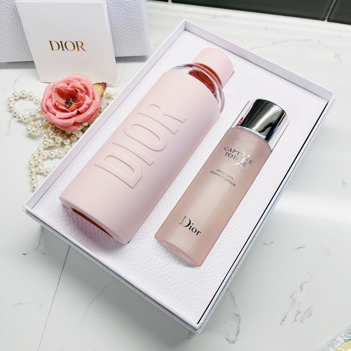 NIB Dior Pink Water Bottle Capture Totale Intensive Essence Lotion