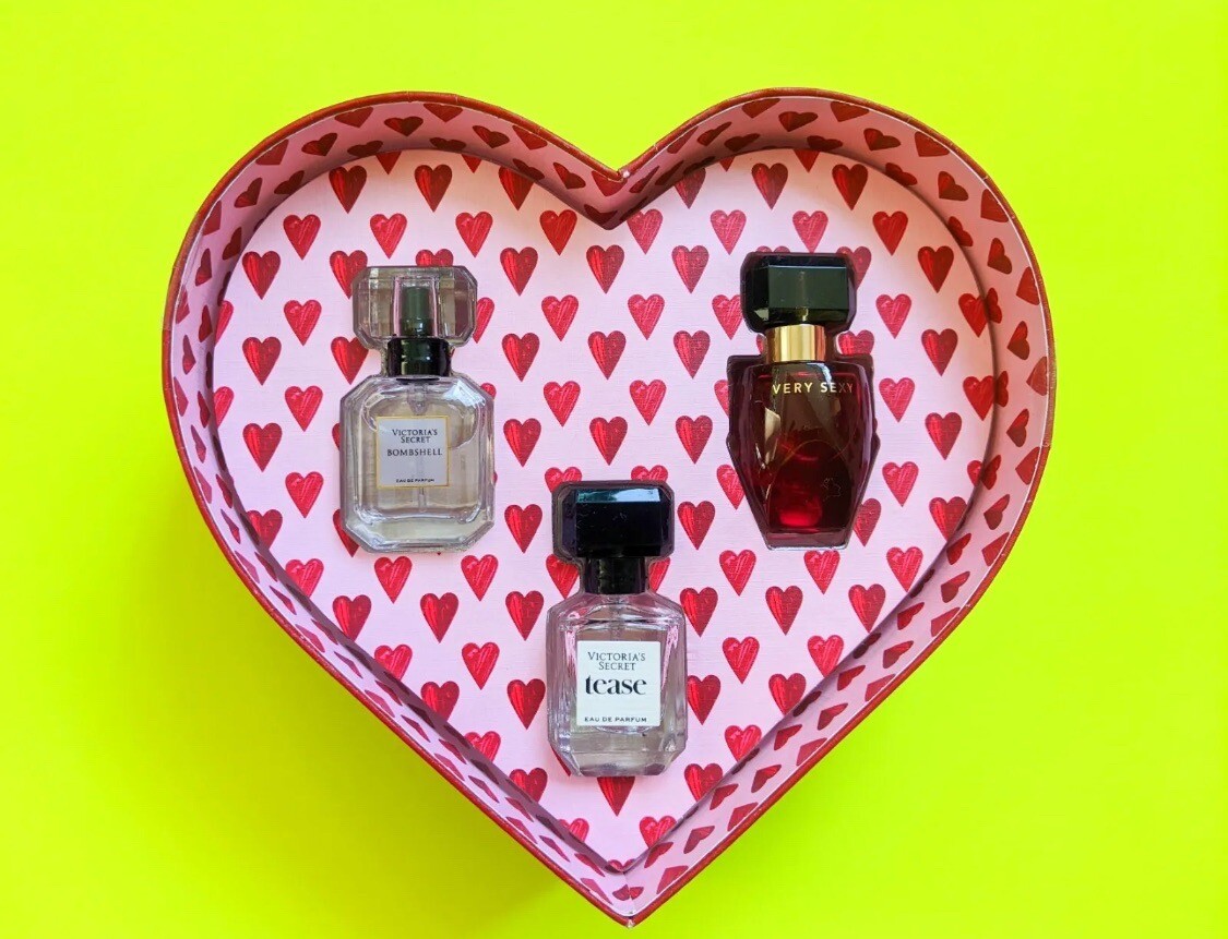 VICTORIA'S SECRET Deluxe Mini Fragrance Trio Valentine's Heart