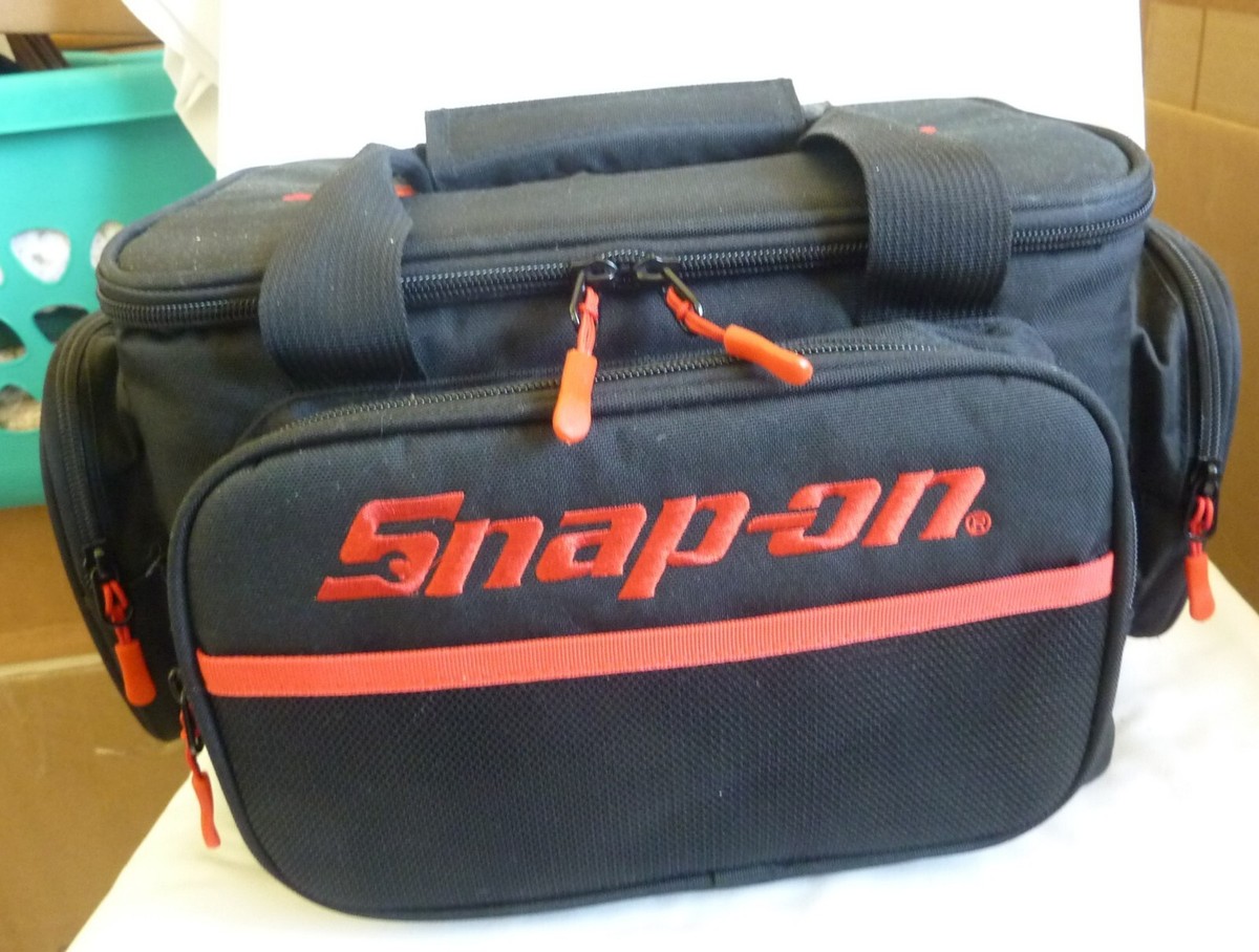 Snap-On Tools NEW 2022 BLACK & RED Tackle Bag w/ 4 Plastic