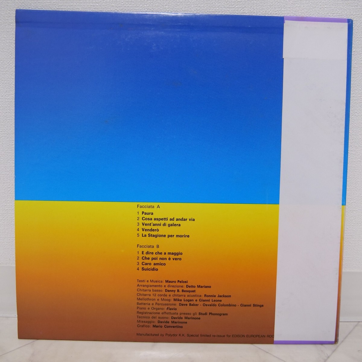 MAURO PELOSI / LA STAGIONE PER MORIRE JAPAN ISSUE LP W/ OBI