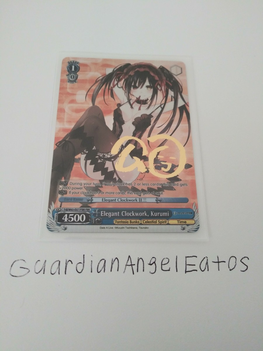 Weiss Schwarz TCG CCG Elegant Clockwork Kurumi FBR Signed Card